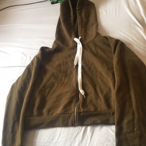 Dark green Half zip up hoodie